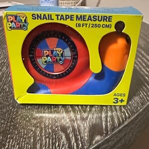 Kids measuring tape. Snail Toy - Orange, Blue, and Purple
